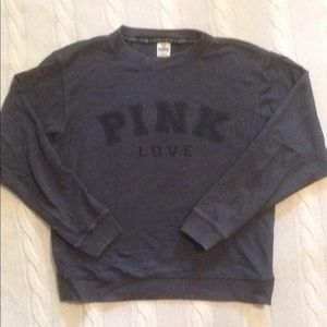 Dark grey PINK logo pullover